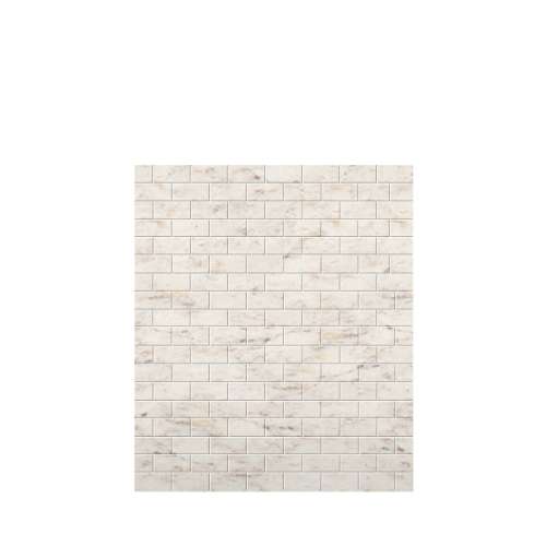 Monterey 60-in x 72-in Glue to Wall Tub Wall Panel, Butterscotch/Tile