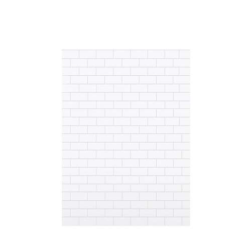 Monterey 60-in x 84-in Glue to Wall Tub Wall Panel, White/Tile
