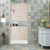 Samuel Müeller SMMWK483672-48 Monterey 36-in x 48-in x 72-in Glue to Wall 3-Piece Shower Wall Kit, Butterscotch (4-in x 8-in Subway Tile Pattern)