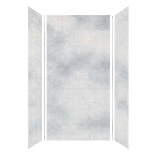 Monterey 48-in x 36-in x 96-in Glue to Wall 3-Piece Shower Wall Kit, Moonstone/Tile