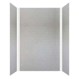 Samuel Müeller SMMWK604896-50 Monterey 60-in x 48-in x 96-in Glue to Wall 3-Piece Shower Wall Kit, Moonstone (4-in x 8-in Subway Tile Pattern)