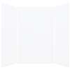 Monterey 60-in x 60-in x 96-in Glue to Wall 3-Piece Shower Wall Kit, White/Velvet