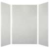 Monterey 60-in x 60-in x 96-in Glue to Wall 3-Piece Shower Wall Kit, Moonstone/Velvet