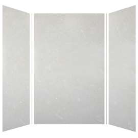 Samuel Müeller SMMWK606096-50V Monterey 60-in x 60-in x 96-in Glue to Wall 3-Piece Shower Wall Kit, Moonstone (Velvet Smooth Finish)