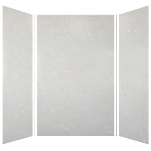 Samuel Mueller Monterey 60-in x 60-in x 96-in Glue to Wall 3-Piece Shower Wall Kit, Moonstone/Velvet