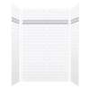 Monterey 60-in X 36-in X 96-in Shower Wall Kit with Weaver Grey Deco Strip, White/Tile