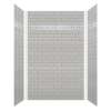 Monterey 60-in X 36-in X 96-in Shower Wall Kit with Diamond White Deco Strip, Grey Stone/Tile