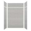 Samuel Mueller Monterey 60-in X 36-in X 96-in Shower Wall Kit with Weaver Grey Deco Strip, Grey Stone/Tile