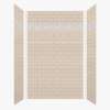 Monterey 60-in X 36-in X 96-in Shower Wall Kit with Hexagon Off-White Deco Strip, Butternut/Tile