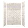 Samuel Mueller Monterey 60-in X 36-in X 96-in Shower Wall Kit with Hexagon Off-White Deco Strip, Butterscotch/Tile