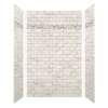 Monterey 60-in X 36-in X 96-in Shower Wall Kit with Pebble Creme Deco Strip, Butterscotch/Tile