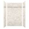 Monterey 60-in X 36-in X 96-in Shower Wall Kit with Pebble Creme Deco Strip, Butterscotch/Velvet