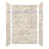 Monterey 60-in X 36-in X 96-in Shower Wall Kit with Pebble Creme Deco Strip, Creme/Velvet