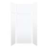 Monterey 36-in x 36-in x 72/24-in Glue to Wall 6-Piece Transition Shower Wall Kit, White/Velvet