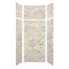 Monterey 36-in x 36-in x 72/24-in Glue to Wall 6-Piece Transition Shower Wall Kit, Creme/Velvet