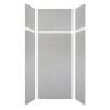 Samuel Mueller Monterey 36-in x 36-in x 72/24-in Glue to Wall 6-Piece Transition Shower Wall Kit, Moonstone/Tile