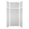 Monterey 36-in x 36-in x 72/24-in Glue to Wall 6-Piece Transition Shower Wall Kit, Moonstone/Velvet