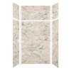 Monterey 48-in x 36-in x 72/24-in Glue to Wall 6-Piece Transition Shower Wall Kit, Creme/Velvet
