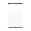 Samuel Müeller SMBRP488008F-MB Brevity 48-in x 80-in By-Pass Shower Door With 5/16-in Pattern Frost Glass And Without Handles, Matte Black