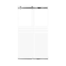 Samuel Müeller SMBRP488008F-M Brevity 48-in x 80-in By-Pass Shower Door With 5/16-in Pattern Frost Glass And Without Handles, Master