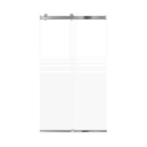 Samuel Müeller SMBRP488008F-PC Brevity 48-in x 80-in By-Pass Shower Door With 5/16-in Pattern Frost Glass And Without Handles, Polished Chrome