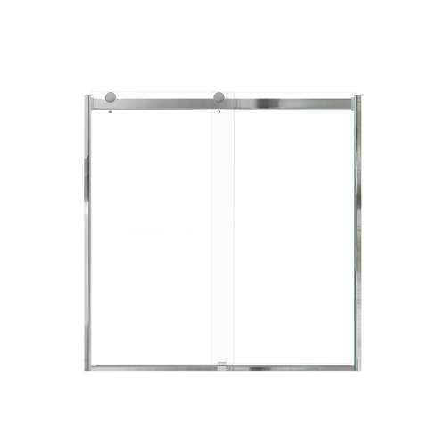 Samuel Müeller SMBRP606208C-BS Brevity 60-in x 62-in By-Pass Bathtub Door With 5/16-in Clear Glass And Without Handles, Brushed Stainless