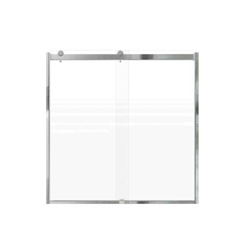 Samuel Müeller SMBRP606208F-BS Brevity 60-in x 62-in By-Pass Bathtub Door With 5/16-in Pattern Frost Glass And Without Handles, Brushed Stainless