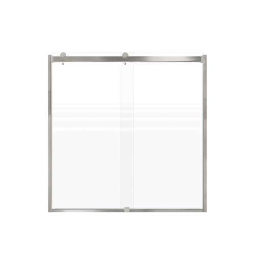 Samuel Müeller SMBRP606208F-PC Brevity 60-in x 62-in By-Pass Bathtub Door With 5/16-in Pattern Frost Glass And Without Handles, Polished Chrome