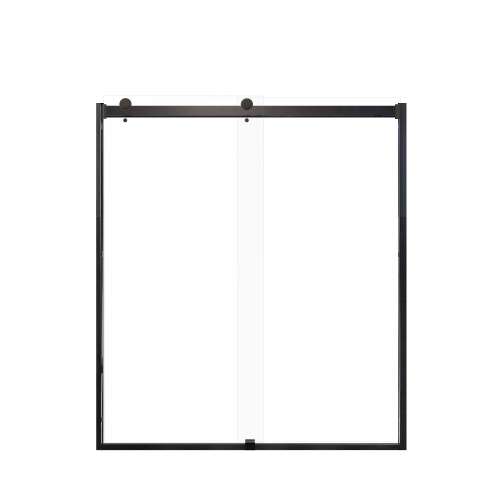 Samuel Müeller SMBRP607008C-MB Brevity 60-in x 70-in By-Pass Shower Door With 5/16-in Clear Glass And Without Handles, Matte Black