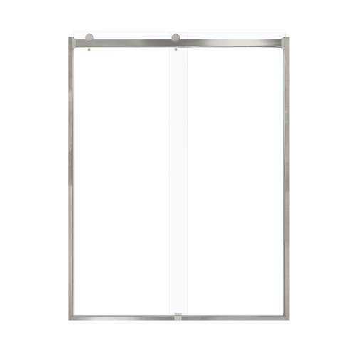 Samuel Müeller SMBRP608008C-BS Brevity 60-in x 80-in By-Pass Shower Door With 5/16-in Clear Glass And Without Handles, Brushed Stainless