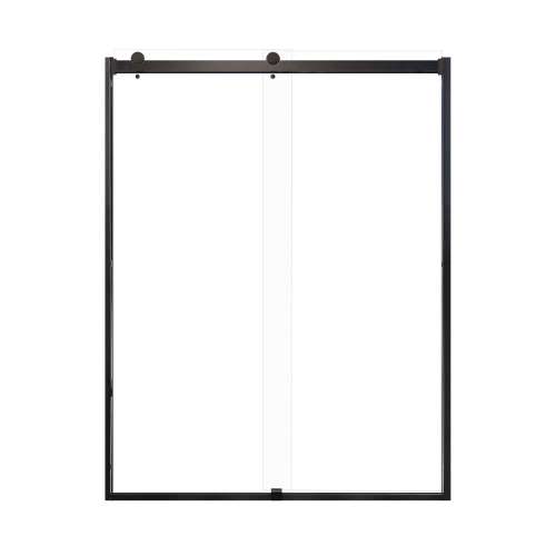 Samuel Müeller SMBRP608008C-MB Brevity 60-in x 80-in By-Pass Shower Door With 5/16-in Clear Glass And Without Handles, Matte Black