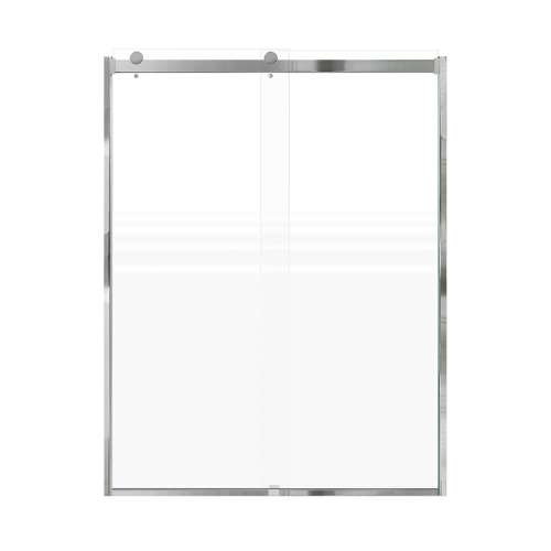 Samuel Müeller SMBRP608008F-PC Brevity 60-in x 80-in By-Pass Shower Door With 5/16-in Pattern Frost Glass And Without Handles, Polished Chrome