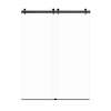 Samuel Müeller SMBYPT608010C-MB Bradley 60-in x 80-in By-Pass Shower Door With 3/8-in Clear Glass And Without Handles, Matte Black