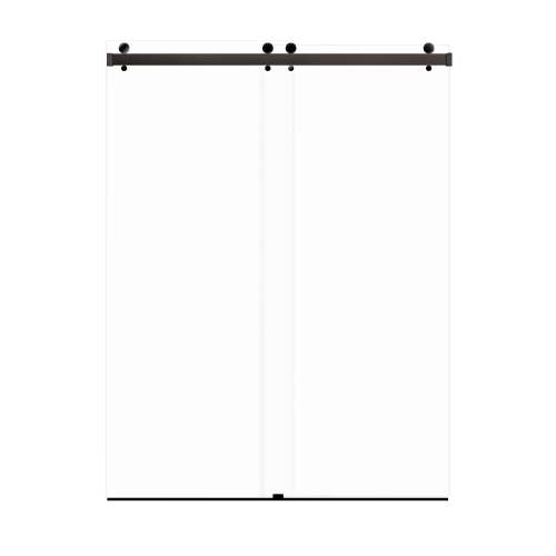 Samuel Müeller SMBYPT608010C-MB Bradley 60-in x 80-in By-Pass Shower Door With 3/8-in Clear Glass And Without Handles, Matte Black