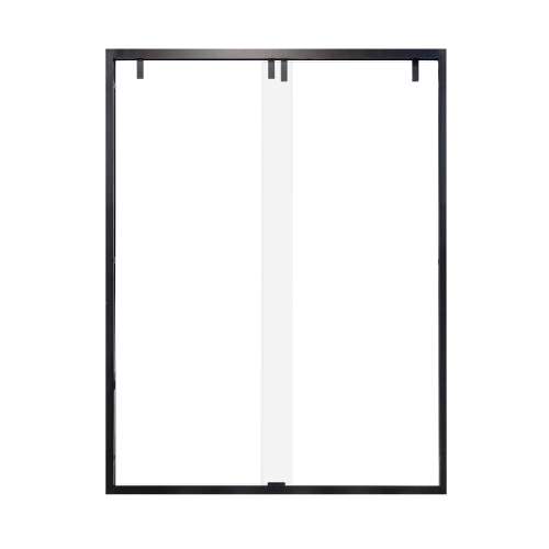 Samuel Müeller SMEBPT608010L-MB Eye Drop 60-in x 80-in By-Pass Shower Door With 3/8-in Low Iron Glass And Without Handles, Matte Black