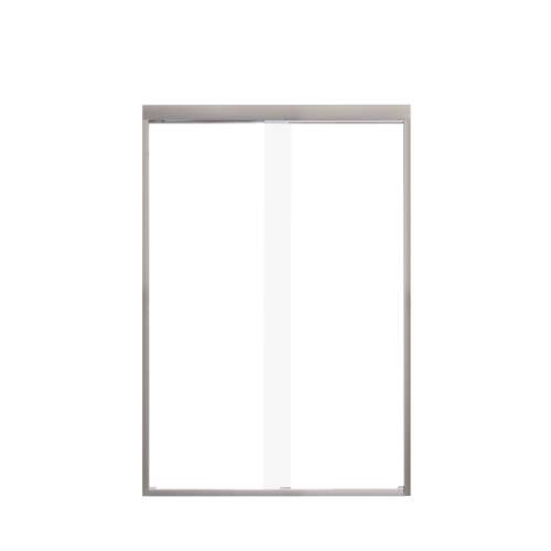 Samuel Müeller SMFBPT487008C-BS Franklin 47-in x 70-in By-Pass Shower Door With 5/16-in Clear Glass And Without Handles, Brushed Stainless