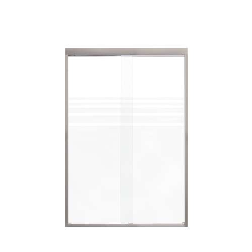 Samuel Müeller SMFBPT487008F-BS Franklin 47-in x 70-in By-Pass Shower Door With 5/16-in Frost Glass And Without Handles, Brushed Stainless