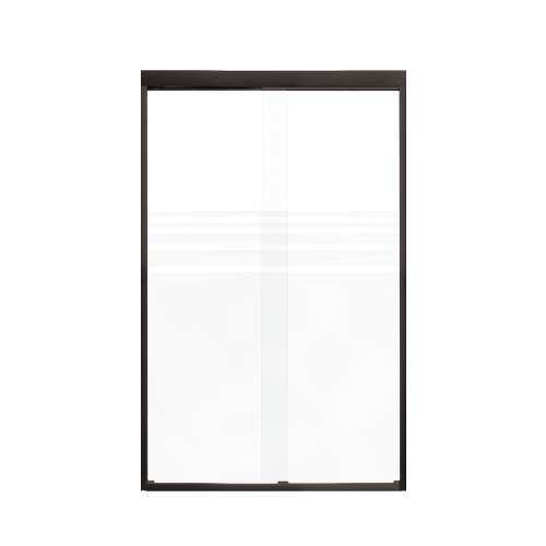 Samuel Müeller SMFBPT487608F-MB Franklin 47-in x 76-in By-Pass Shower Door With 5/16-in Frost Glass And Without Handles, Matte Black