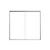 Samuel Müeller SMFBPT605808C-BS Franklin 59-in x 58-in By-Pass Bathtub Door With 5/16-in Clear Glass And Without Handles, Brushed Stainless