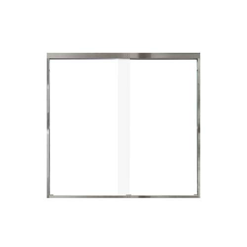 Samuel Müeller SMFBPT605808C-PC Franklin 59-in x 58-in By-Pass Bathtub Door With 5/16-in Clear Glass And Without Handles, Polished Chrome