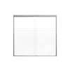 Samuel Müeller SMFBPT605808F-BS Franklin 59-in x 58-in By-Pass Bathtub Door With 5/16-in Frost Glass And Without Handles, Brushed Stainless