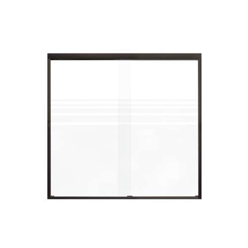 Samuel Müeller SMFBPT605808F-MB Franklin 59-in x 58-in By-Pass Bathtub Door With 5/16-in Frost Glass And Without Handles, Matte Black