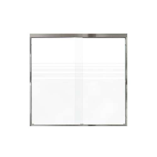 Samuel Müeller SMFBPT605808F-PC Franklin 59-in x 58-in By-Pass Bathtub Door With 5/16-in Frost Glass And Without Handles, Polished Chrome