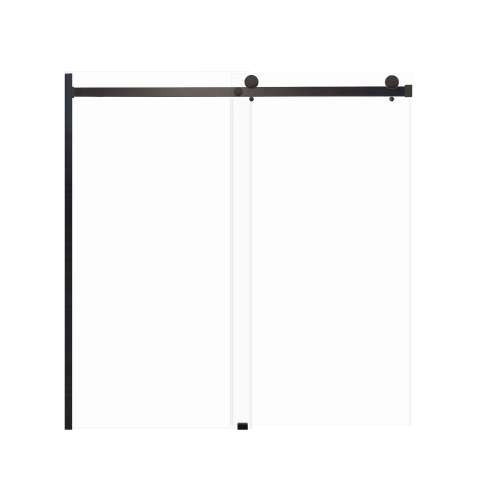 Samuel Müeller SMMBDT606008C-MB Milan 60-in x 60-in Barn Bathtub Door With 5/16-in Clear Glass And Without Handles, Matte Black