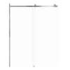 Samuel Müeller SMMBDT607608C-BS Milan 60-in x 76-in Barn Shower Door With 5/16-in Clear Glass And Without Handles, Brushed Stainless