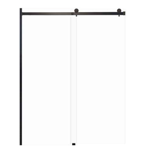 Samuel Müeller SMMBDT607608C-MB Milan 60-in x 76-in Barn Shower Door With 5/16-in Clear Glass And Without Handles, Matte Black