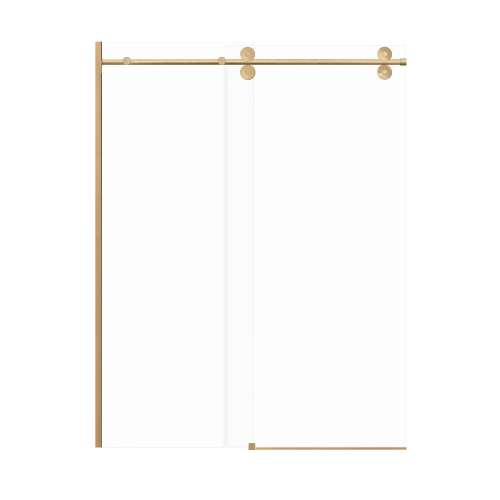 Samuel Müeller SMTBD608010C-CB Teutonic 59-in x 80-in Barn Shower Door With 3/8-in Clear Glass And Without Handles, Champagne Bronze