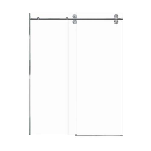 Samuel Müeller SMTBD608010L-PC Teutonic 59-in x 80-in Barn Shower Door With 3/8-in Low Iron Glass And Without Handles, Polished Chrome