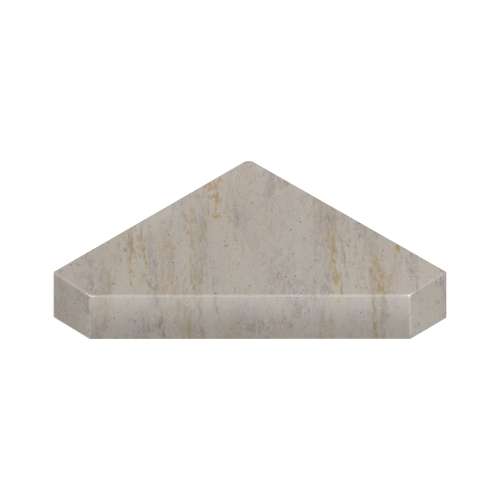 SMNCS1515-185 15-in x 15-in x 3-in Solid Surface Neo-Angle Corner Shower Seat, Creme Brulee