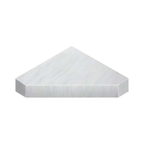 SMNCS1515-190 15-in x 15-in x 3-in Solid Surface Neo-Angle Corner Shower Seat, Bellagio